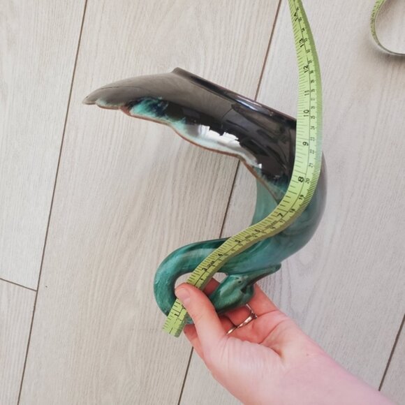 Rare 70s Blue Mountain Pottery Canada Retro Flow Glaze Beautiful Swan Dish - Picture 6 of 8